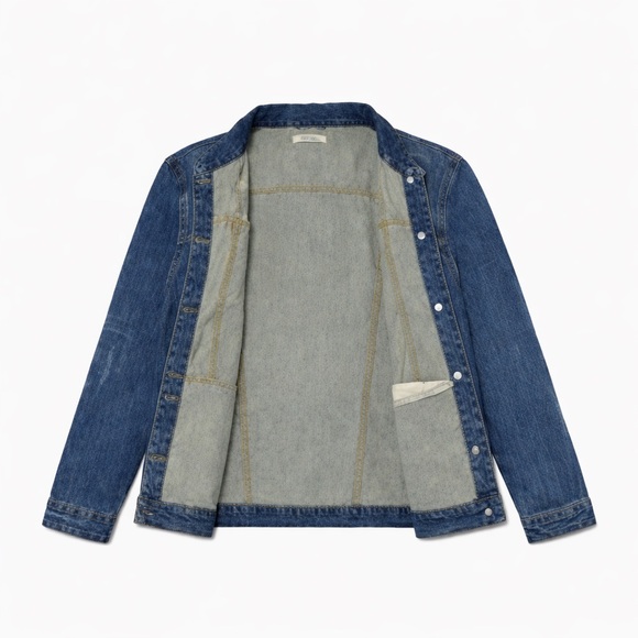 90s R&B Kinda Love Denim Jacket Distressed Graphic Oversized Streetwear - Picture 3 of 6